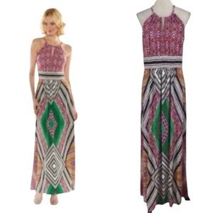 EUC London Style Collection Halter Maxi Dress (E)
